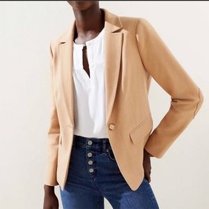 Loft Women Elbow Patch Blazer petite size 0P camel